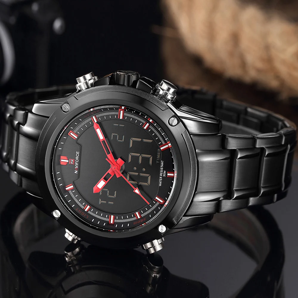  Top Luxury Brand NAVIFORCE Men Military Waterproof LED Sport Watches Men's Clock Male Wrist Watch r