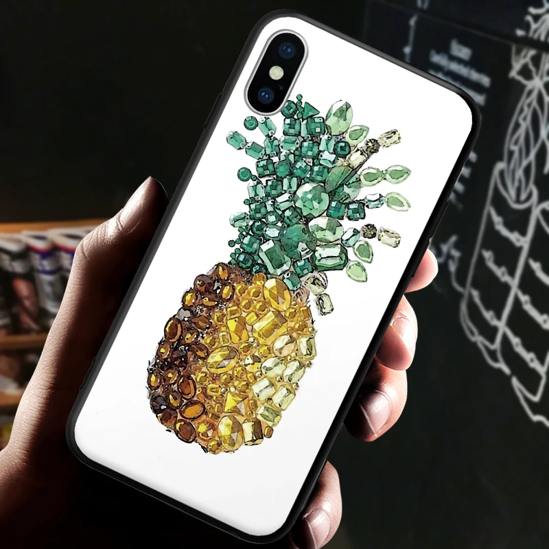 Жесткий чехол для телефона с рисунком ананаса из розового золота Vogue iPhone 5 5S SE 6 6S 7 8