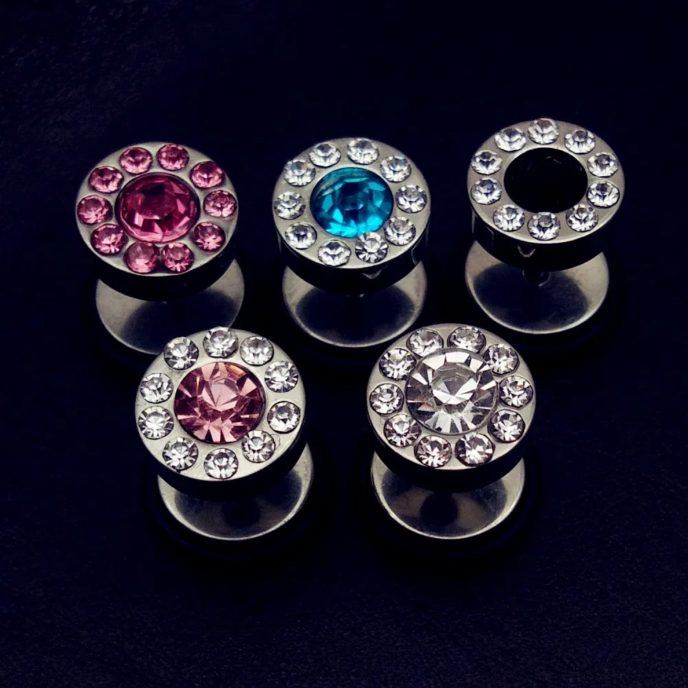 1Pcs Rvs Schroef Oor Stud Oorbellen Vrouwen Mannen Nep Piercing 