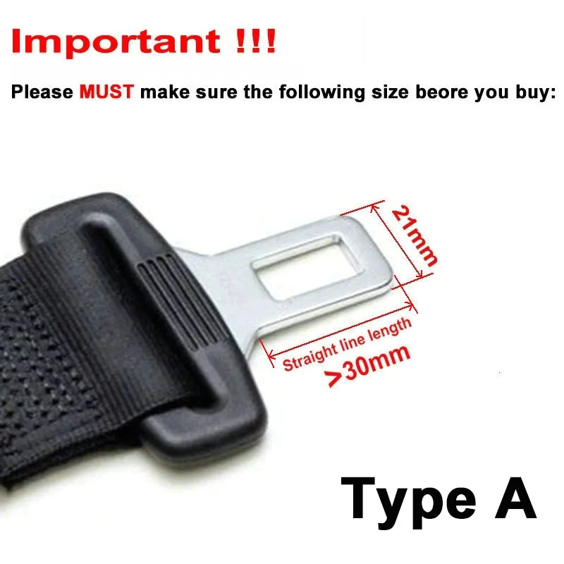 Seat Belts 2 Pack Universal Car Seat Belt Extender Adjustable Seat Belt  Extension Strap 23cm -ys