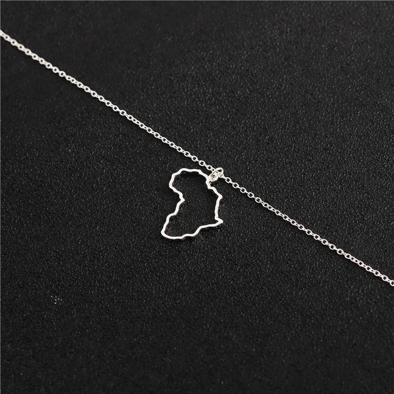 

10 hollow Africa Map Necklace Egypt South Kenya Nigeria Map Africa Pendant Necklace Hometown Lucky Clavicle Necklace Jewelry