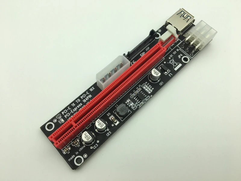 60 см PCI Express 1X к 16X PCIE Riser Card для BTC шахтера машины по току USB кабель SATA на 6Pin Мощность