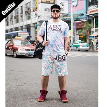 Летние повседневные Для мужчин; комплекты с короткими рукавами модные Для мужчин футболки с надписями Наборы для ухода за кожей бренд мужской Костюмы 2 шт. Большие размеры XL-6XL