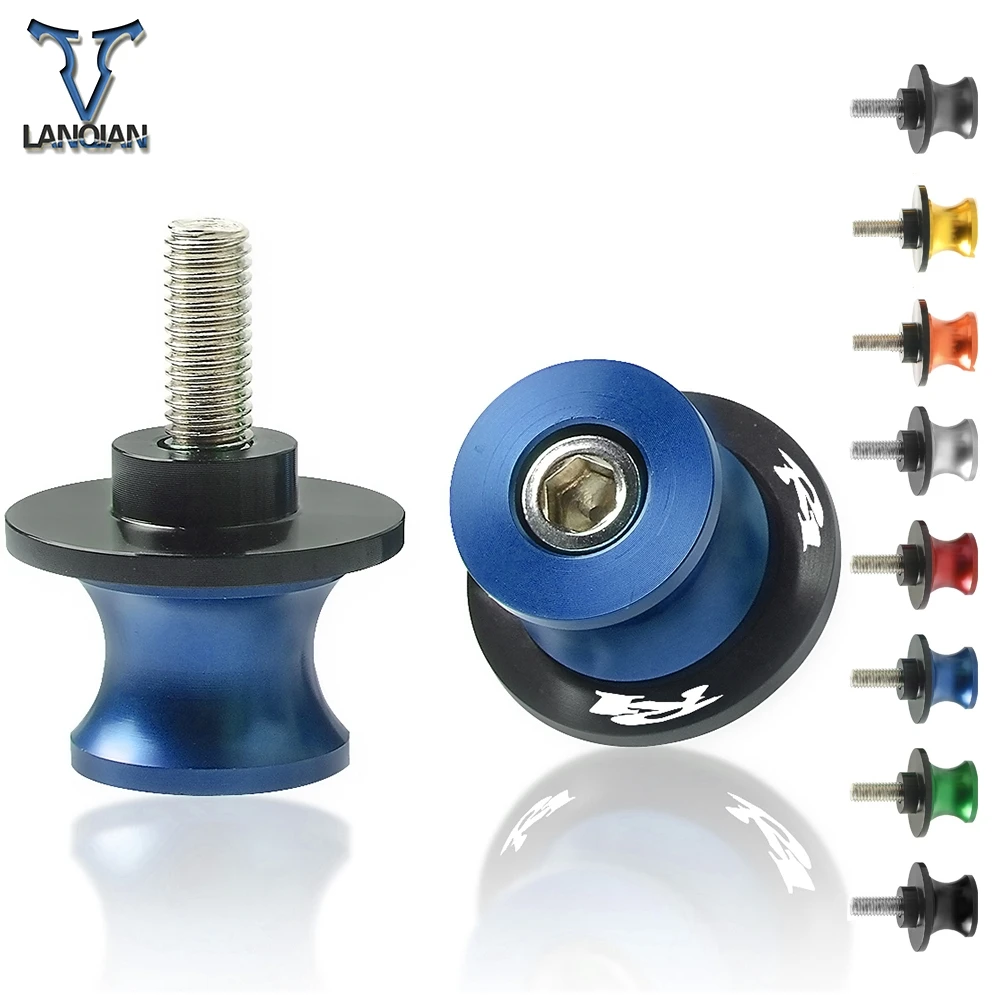 

Motorcycle 6MM Swingarm Spools Slider Swing Slider Stand Screw CNC Aluminum Sliders Arm Drop For Yamaha YZF R1 1998 1999 - 2016