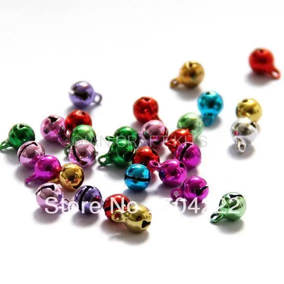 

1000pcs high quality brass copper Multiple Colors Small jingle Bell 6mm Pendant Beads Finding charms pendant vintage