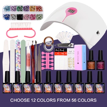 

Nail Set 36W Lamp Dryer With UV Lamp Gel Varnishes Nail Kit 10pcs UV Gel Nail Polish Sets Nail Care Tools Kit For Manicure Set
