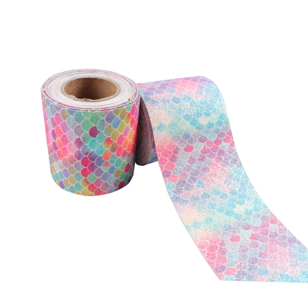 Glitter Shiny Leather Solid Ribbon Fabric DIY Materials 2Yards//roll 3/'/' 75mm
