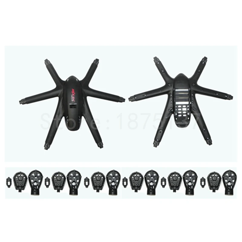 

Spare parts for MJX X600 X601H Drone: Body cover+ 6 sets motor case set mjx x600 body cover