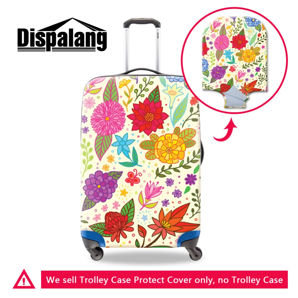 Модный Цветной Эластичный Чехол для багажа с цветами, водонепроницаемое покрытие чемодана, подходит для 18-30 дюймов, аксессуары для путешествий