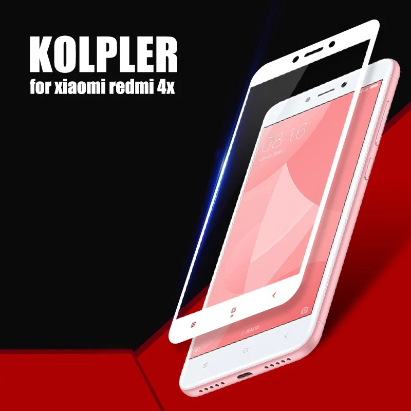 KolPler закаленное стекло для Xiaomi RedMi 4X защита экрана полное покрытие 9H стеклянная пленка для Xiomi RedMi 4X стеклянная защитная пленка