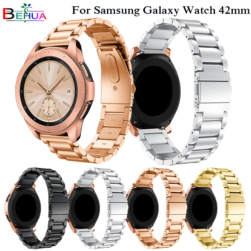 

Stainless Steel Wristband For Samsung Galaxy Watch 42mm / Gear S2 Classic 732 Watchbands For Amazfit Bip U/ Pop Smart strap Band