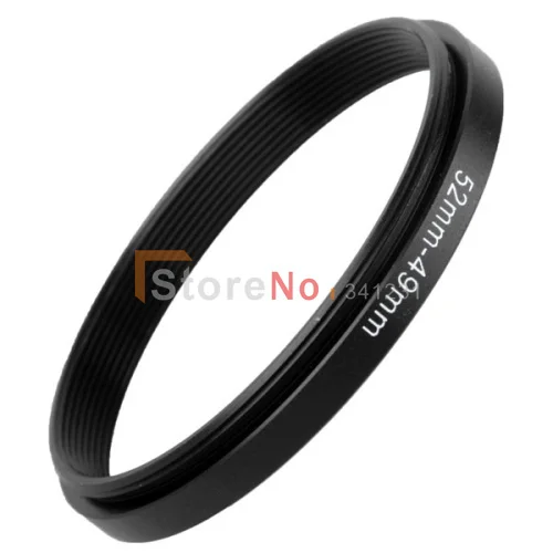 

52mm to 49mm 52-49 mm Metal Lens Step Down Lens Filter Ring Adapter Black With Tracking Number