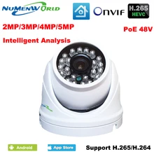 H.265 Intelligent analysis HD IP dome camera 2MP 3MP 5MP megapixel 48V POE webcam for Indoor and Outdoor waterproof CCTV system