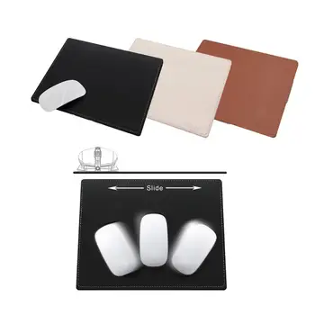 

PU Leather Non-slip Small Mouse Pad-Super Soft-Laptop Desk Mousepad Waterproof Mouse Mat For Office/Home/Gaming (26x21cm)