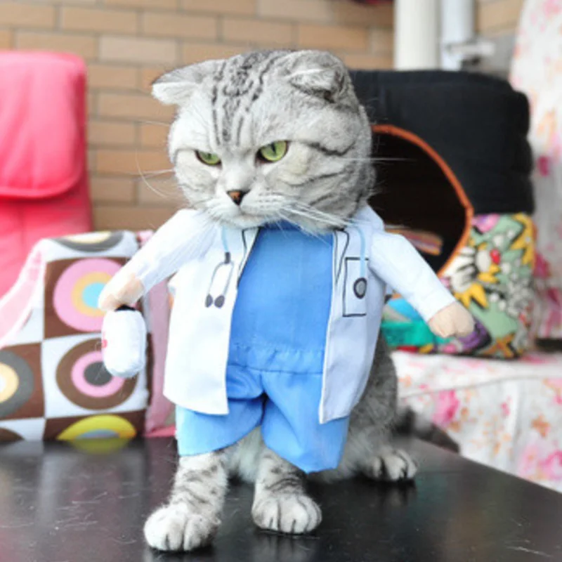Funny Pet Cat Clothes Policeman Cat Clothes Cute Clothing For Cat Cool Costume Uniform with Hat Nurse Suit Pet Supplies 1c50 Funny Pet Cat Clothes Policeman Cat Clothes Cute Clothing For Cat Cool Costume Uniform with Hat Nurse Suit Pet Supplies 1c50