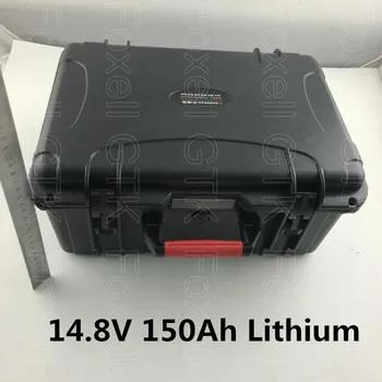 

Portable 14.8V 150Ah Lithium battery pack with Bms for energy storage system backup power supply electric boat autostart+Charger