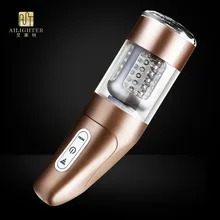 NEW USB Charging Pocket Pussy Automatic Telescopic Rotating Vibrator Masturbator Ffor Man Adult Sex Toys For Men