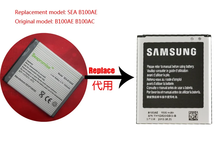 Аккумулятор B100AE для Galaxy Ace 4 Duos аккумулятор S7272 S7568 s7278u S7390 SM-G313H в розницу |