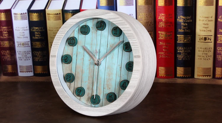 3D стерео аль-Фаджр часы Ретро relogio де Мадейра reloj сигнализации домашнего декора деревянный часы saat Таблица клок despertador mute