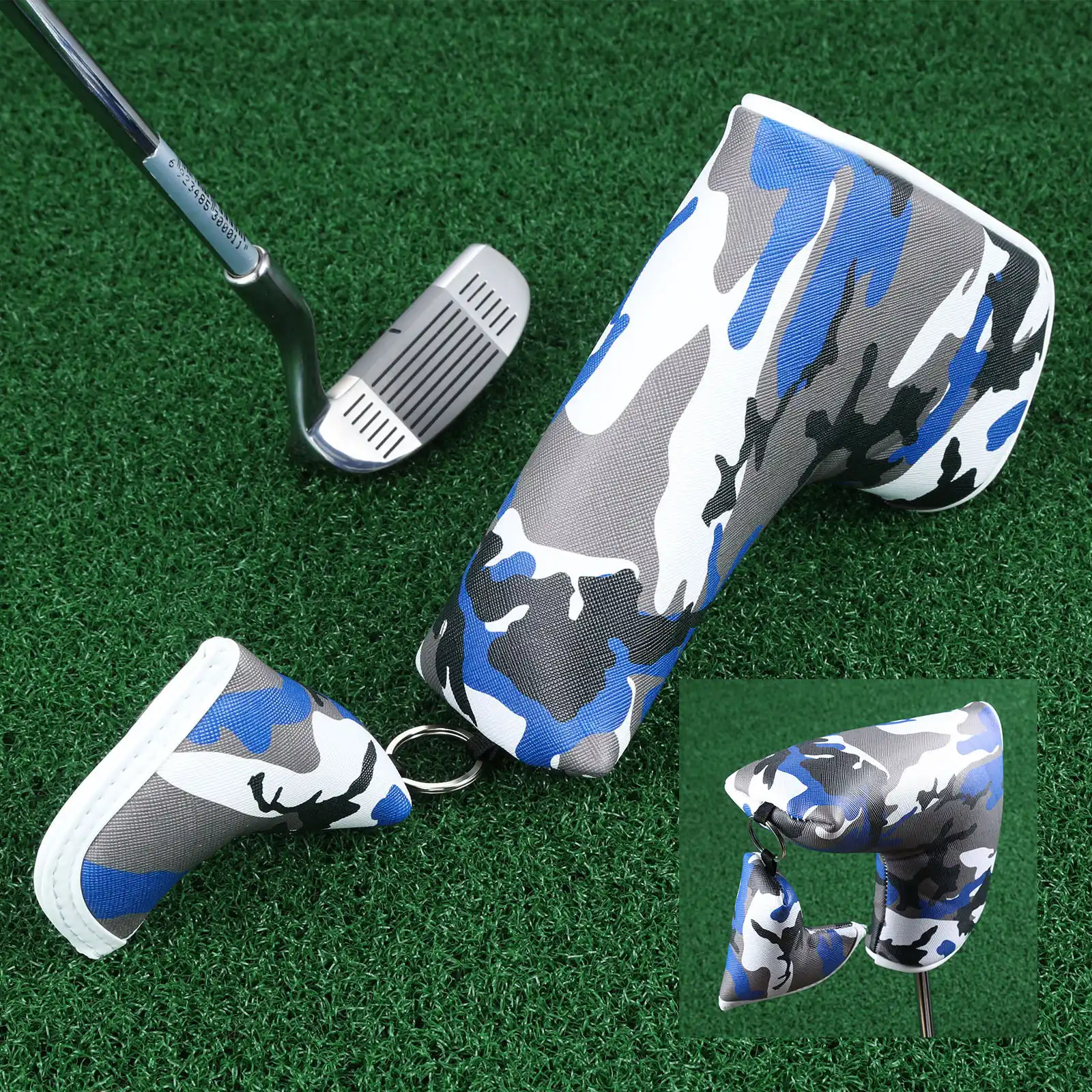 1Pc Closure Golf Blade Putter Covers Stripes & Camouflage