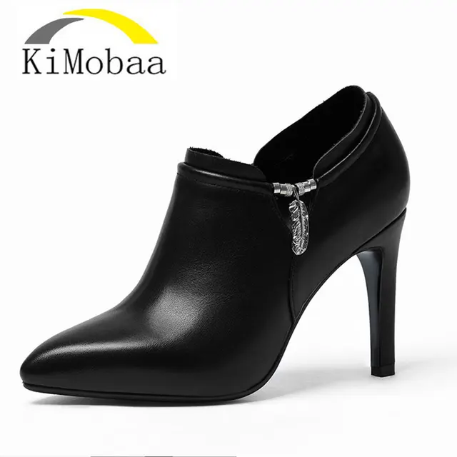 Aliexpress Kimobaa Women Ankle Boots Ol Office Shoes Kimobaa Women Ankle Boots Ol Office Shoes Cow Leather Female Genuine Zip Simple