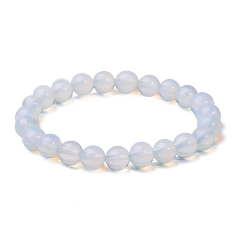 Bracelet Jewelry Round Crystal Moonstone Natural Stone Stretched Beaded for Women Dia 8mm bracelet jewelry