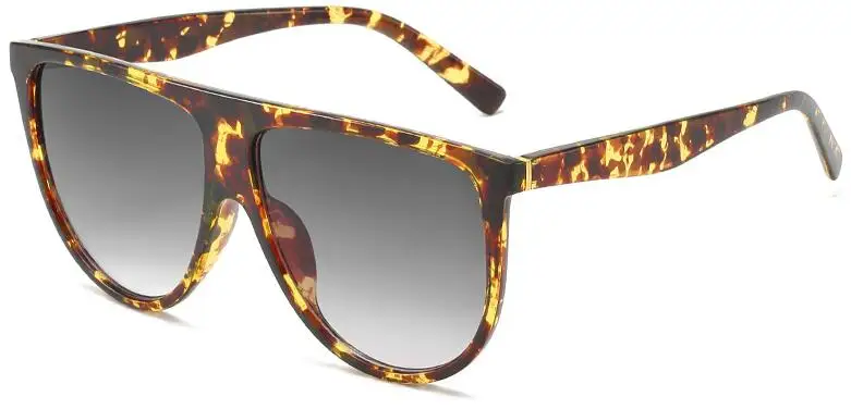 C2 leopard gray Роскошные дизайнерские очки с плоским верхом женские негабаритные модные очки женские солнцезащитные очки знаменитостей 90 s Винтажные Солнцезащитные Очки - Цвет линз: C2 leopard gray