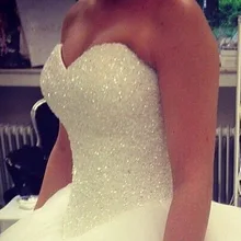 Robe De Mariage Princess Bling Luxury Crystals White Wedding Dress Gown 2016 Bridal Wedding Gown Vestido De Noiva custom made