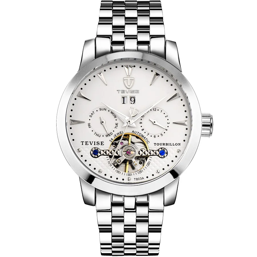 TEVISE Mechanical Watches Complete Calendar Auto Date Luminous 24 Jewel Tourbillon Automatic Watch Men Luxury Clock Men 2017 NEW (1)