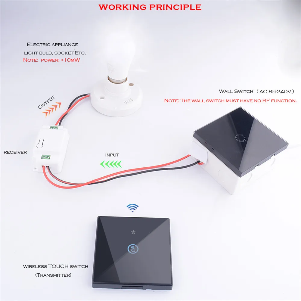  SMATRUL smart Wireless touch Switch Light Glass Screen RF Remote Control 1 2 3 gang 433MHZ Wall Pan - 33007630033