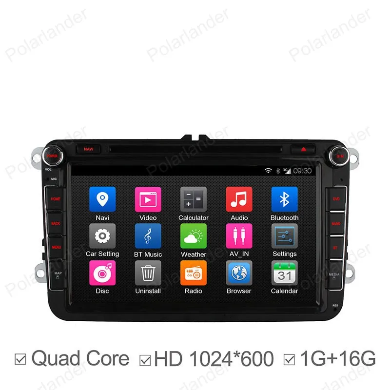 Cheap Android4.4 Car DVD For VW Golf 5 6 Polo Passat Jetta Tiguan Touran Skoda Octavia Seat Quad Core wifi 3G GPS radio 24