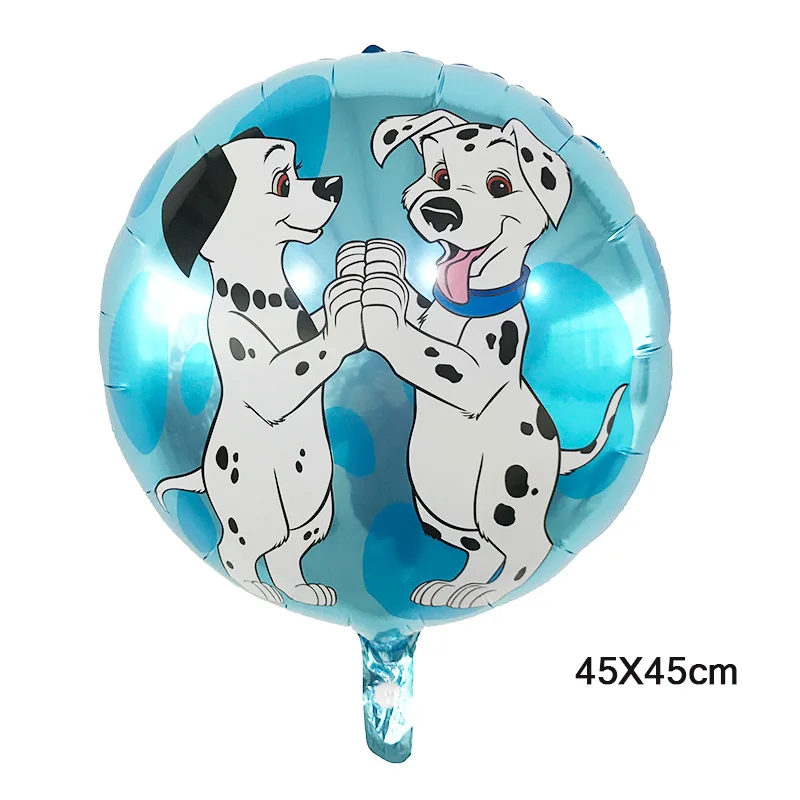 1 шт. 18-дюймовые пятнистая собака круглый воздушный шарик из алюминиевой фольги воздушные шары с гелием День рождения украшения Дети globos
