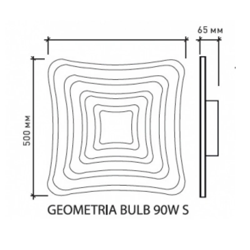 Управляемый светодиодный светильник GEOMETRIA BULB 90W S 500 CLEAR/BULB 220 IP44 Maysun Estares|Потолочные