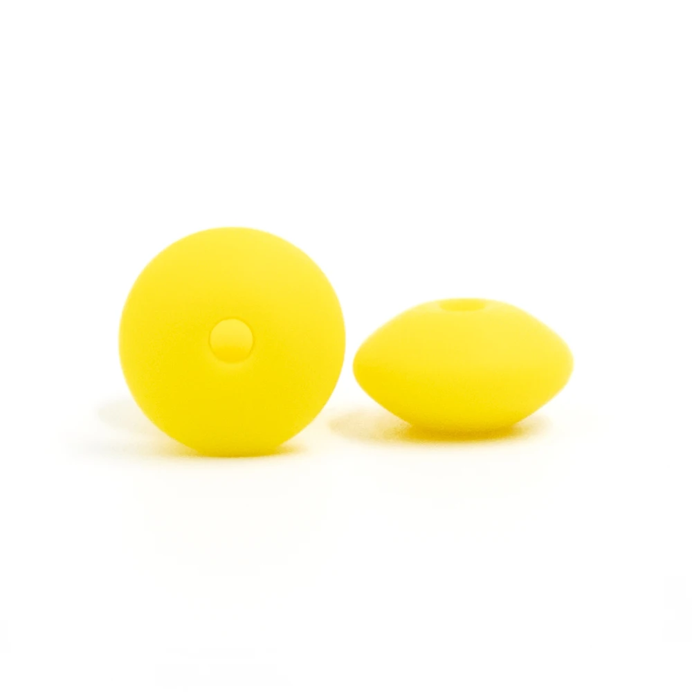 1000 шт Силиконовые Бусины в форме чечевицы 12 мм Жемчуг Силиконовые Зубные бусины BPA бесплатные Детские продукты DIY Детские Силиконовые для прорезывание зубов коралловые бусины - Цвет: Yellow