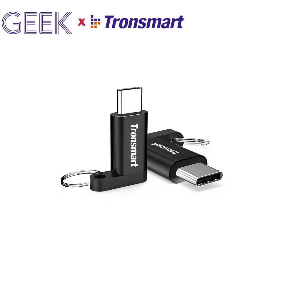 

Tronsmart CTMFL 2pcs USB Type C Male to Micro USB Female Adapter USB Type-C Support OTG for USB-C Supported Devices Anti-lost