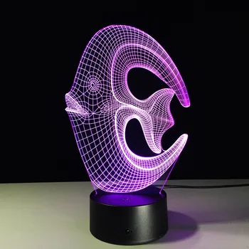 

Coralline fish Table Lamp 7 Colors Changing Desk Lamp 3d Lamp Novelty Led Night Lights Led Light DropShip