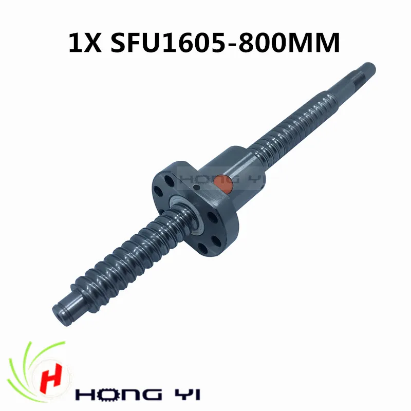 

1pcs Ball screw SFU1605 - L800mm+ 1pcs Ballscrew Ball nut for CNC and BK12 BF12 standard processing