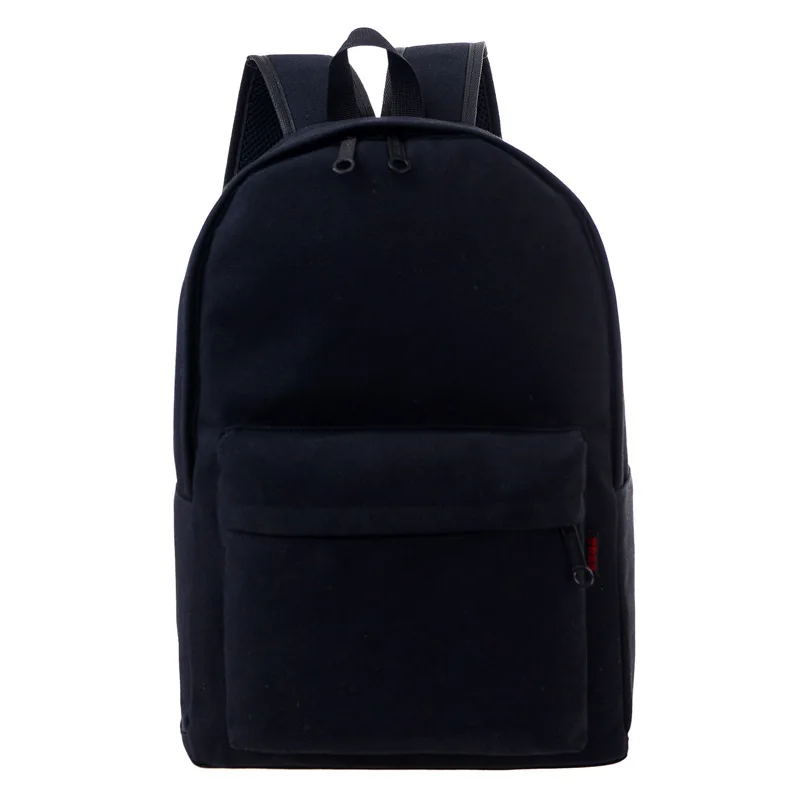 2017 Solid Color Black Canvas Backpack Women Fashion Women Backpack
