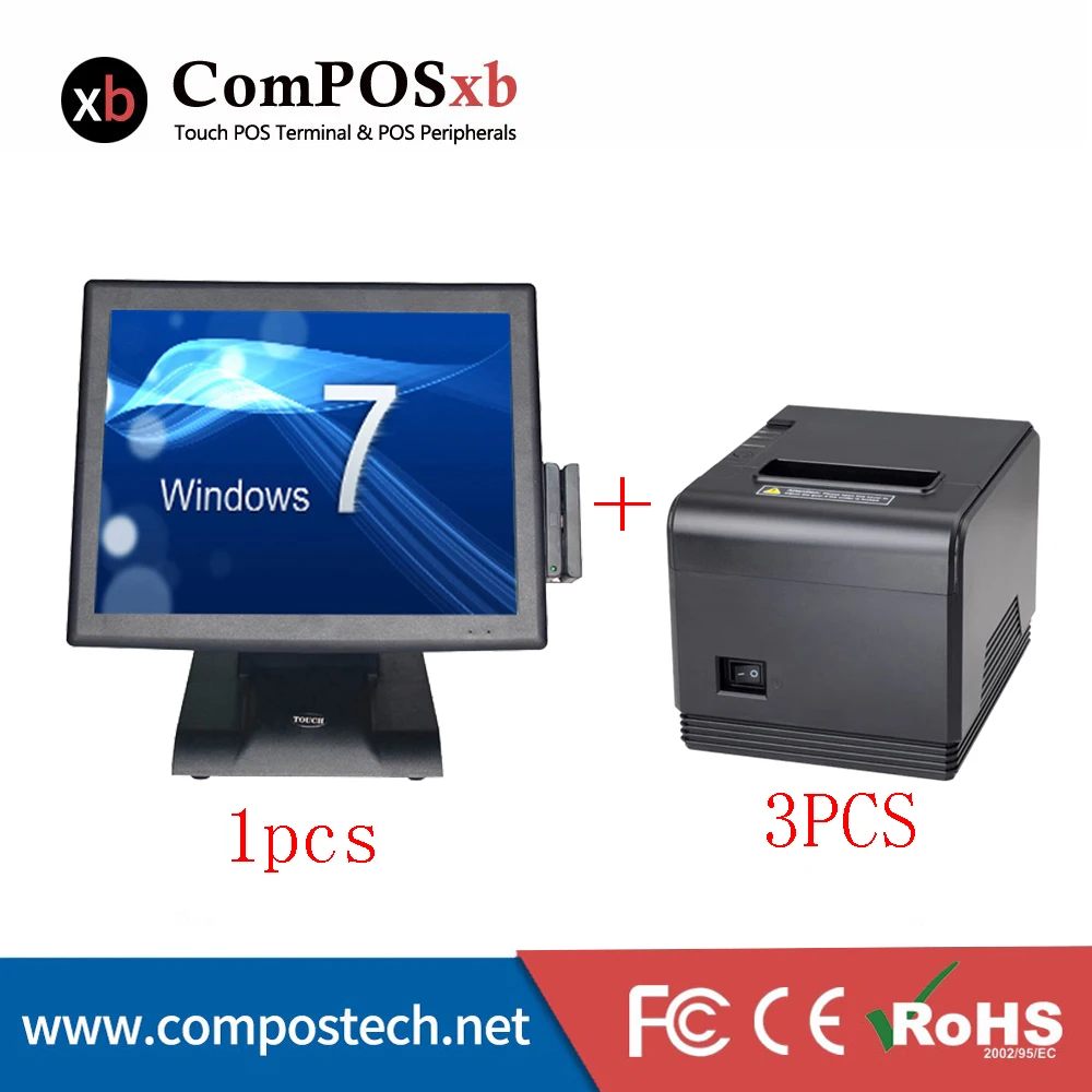 

Cheap Point Of Sale Terminal Build In MSR And VFD Customer Display With 3 TP Termal Printer
