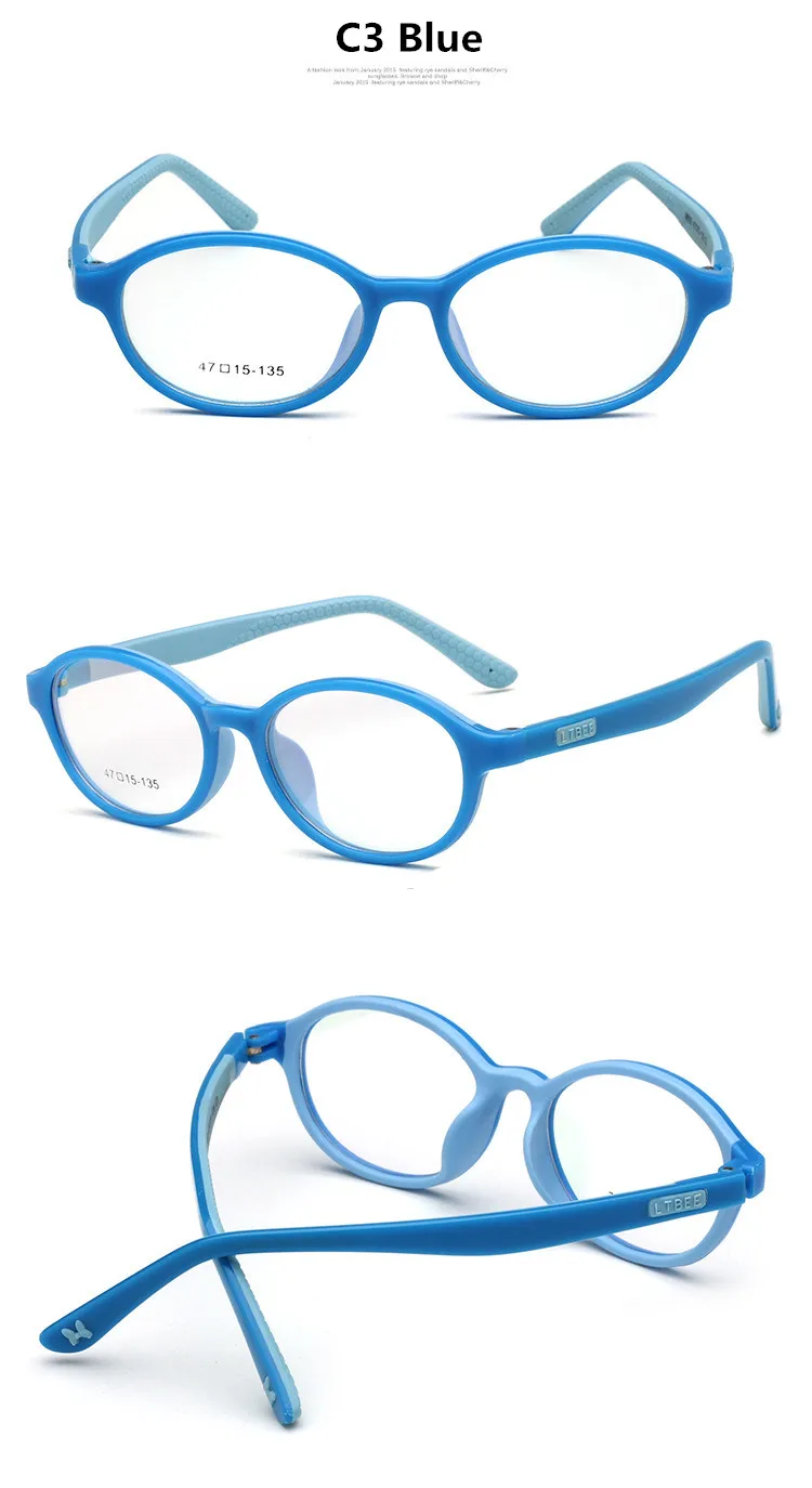 Gafas Lentes Opticos Mujer, круглые, милые, мягкие, Tr90, детские очки для девочек, с силиконовым резиновым рукавом, 805, 6 цветов