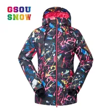 GSOU зимние куртки для девочек женские водонепроницаемые лыжные куртки для катания на лыжах Сноубординг зимняя теплая куртка водонепроницаемая теплая