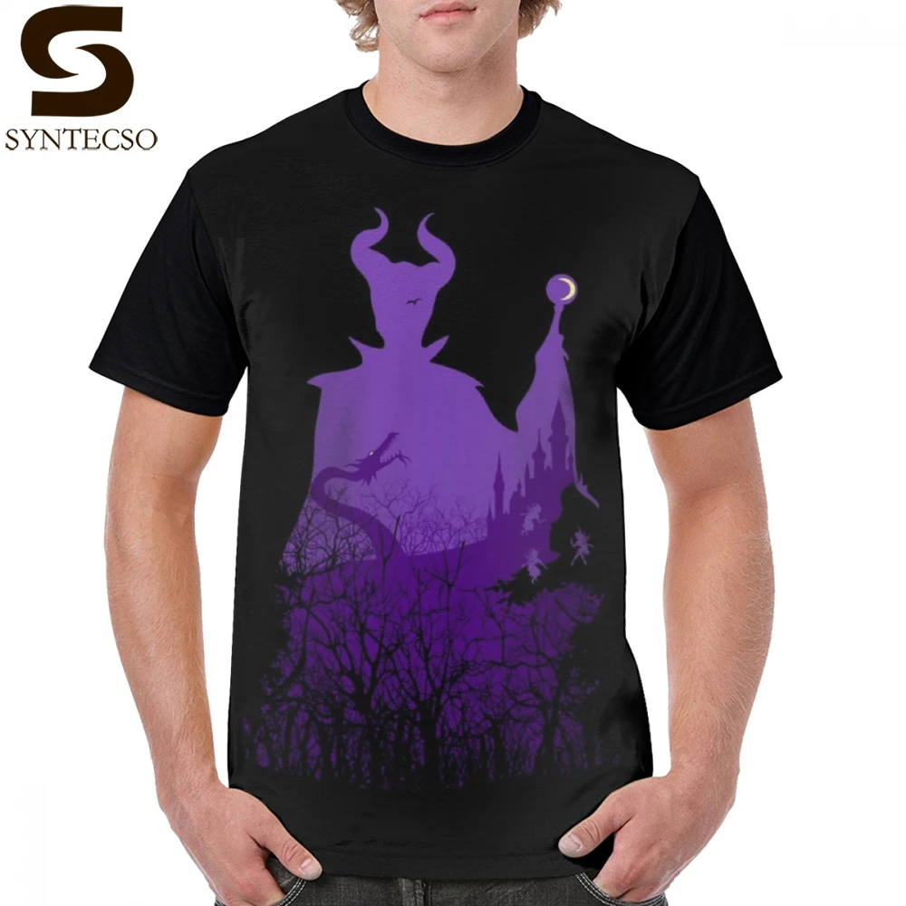 

Villain T Shirt Midnight Maleficent T-Shirt Man Cute Graphic Tee Shirt 100 Cotton Short Sleeves Printed Summer 4xl Tshirt