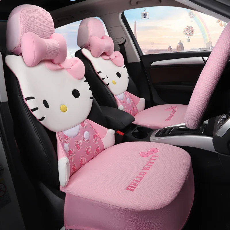 Женский модный универсальный чехол для сиденья с милым рисунком hello kitty