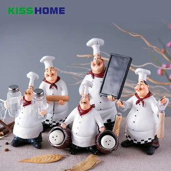 

Chef Resin Crafts Vintage Home Decor Chef Furnishing Ornaments Artesanato Figurine Decoration Cook Kitchen Restaurant Bar Cafe