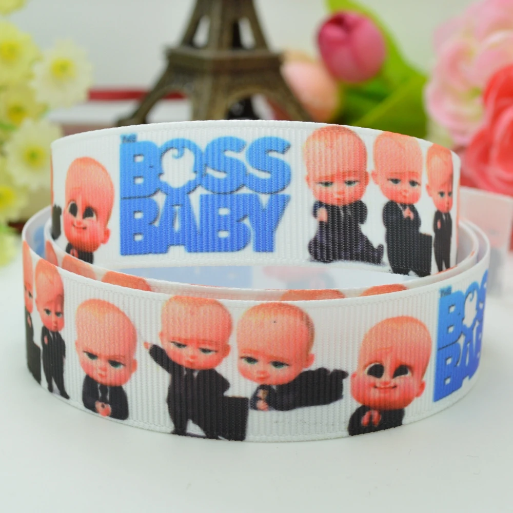 DUWES 7/8 &quot22 мм 2 5 10 50 ярдов милый босс ребенок печатных grosgrain ленты волос лук DIY