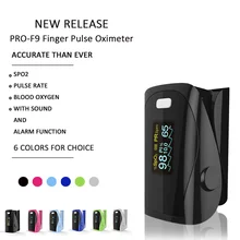PRO-F9 finger pulse oximeter, PI, PR, SPO2 medical equipment precision meter, daily sport pulse rate alarm, CE - multiple colors