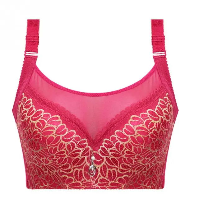 Women Anti Exposure Underwear Lace Adjustment Bra Push Up Brassiere 36 ...