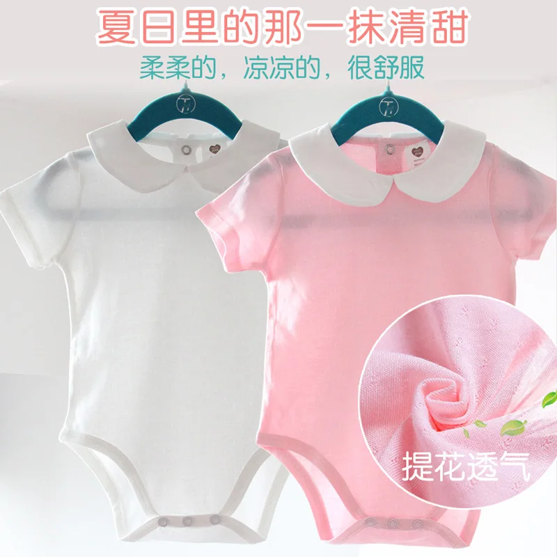 

Baby clothes baby jumpsuit bodysuit pyjamas kids clothes baby boy girls clothes solid baby peter pan collar children clothing