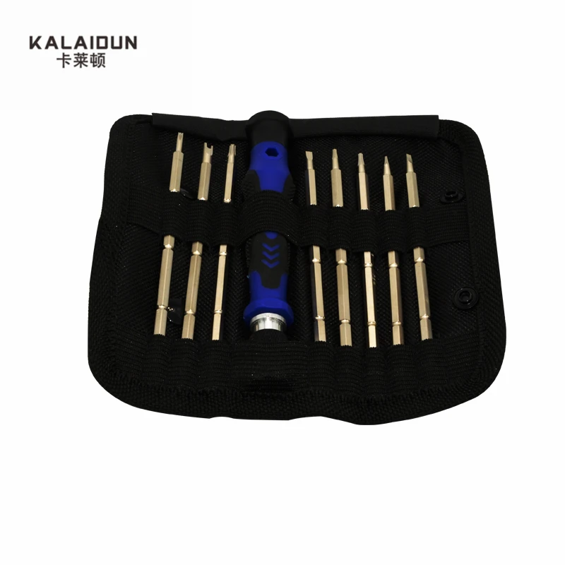 

KALAIDUN Torx 9 in 1 multi-function screwdriver set double-headed canvas bag mobile phone / computer / electrical Repair Tools