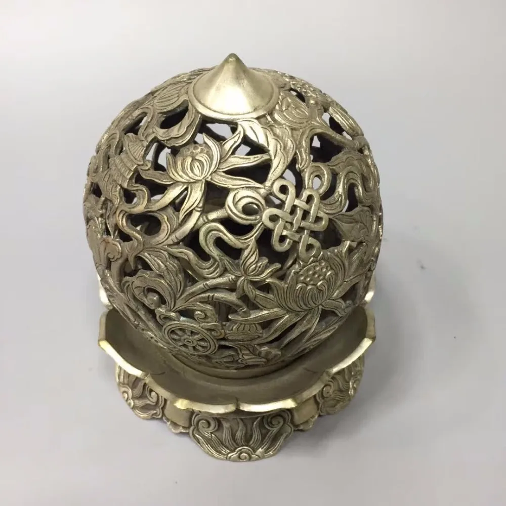 

Home decoration Peach incense burner ,Tibet Silver old handmade Peach censer/Personal collection From chinese antique market